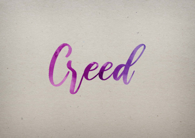 Free photo of Creed Watercolor Name DP