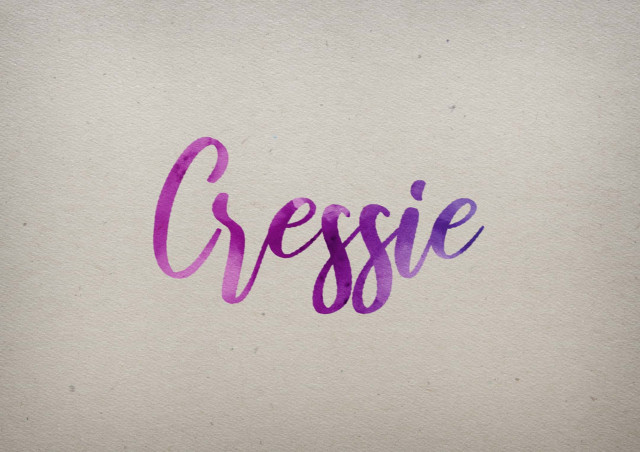 Free photo of Cressie Watercolor Name DP