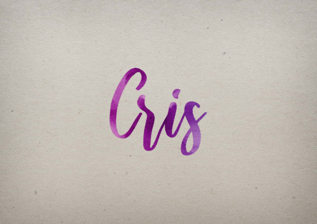 Free photo of Cris Watercolor Name DP
