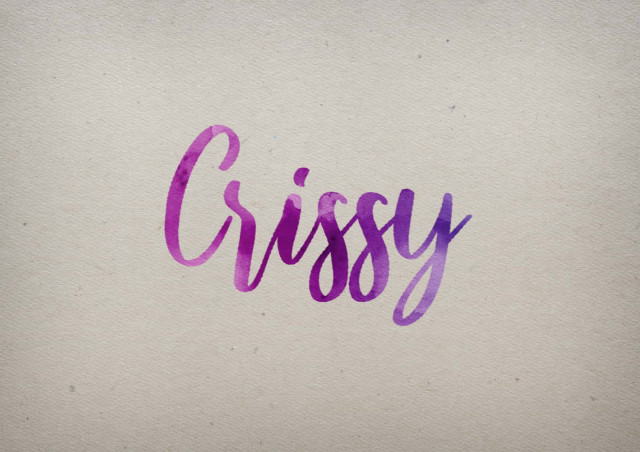 Free photo of Crissy Watercolor Name DP