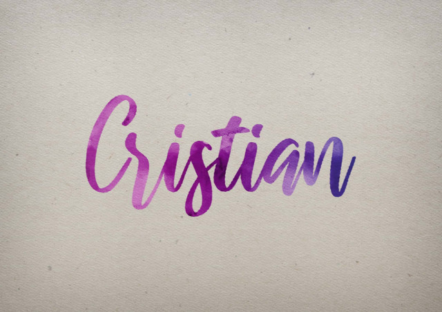 Free photo of Cristian Watercolor Name DP