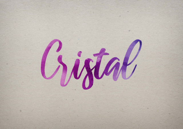 Free photo of Cristal Watercolor Name DP