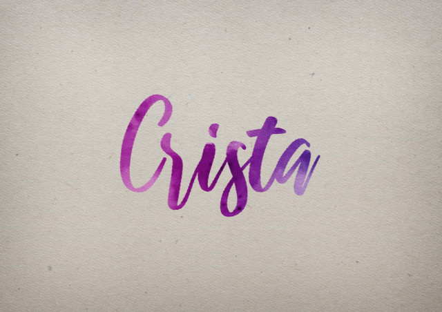 Free photo of Crista Watercolor Name DP