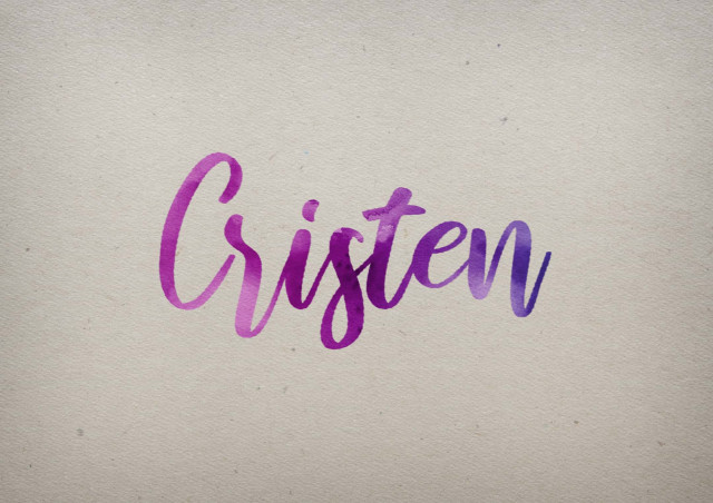 Free photo of Cristen Watercolor Name DP