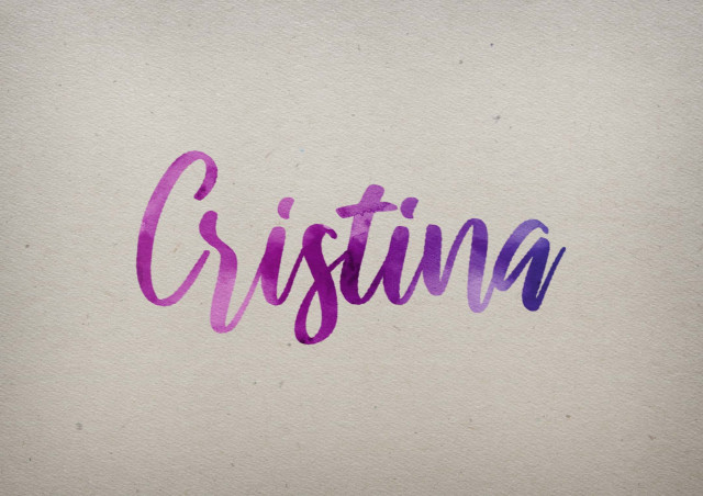 Free photo of Cristina Watercolor Name DP