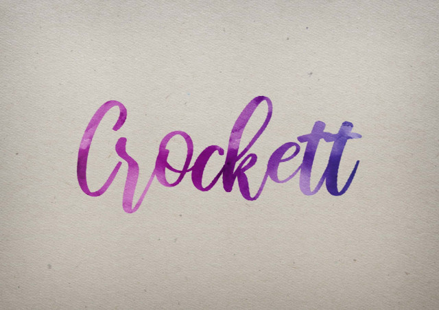 Free photo of Crockett Watercolor Name DP