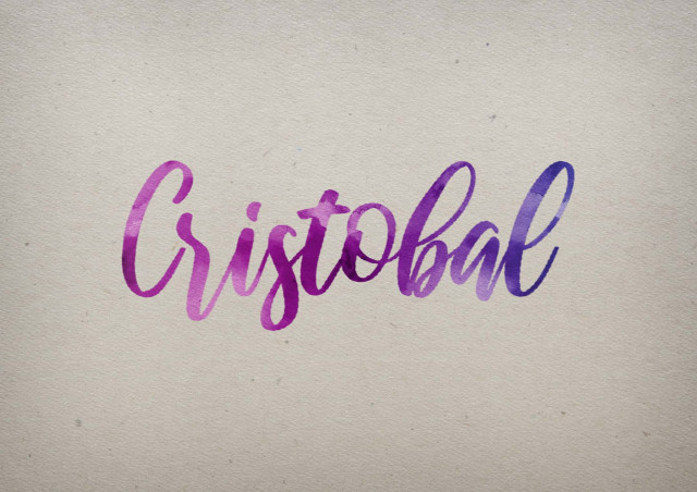 Free photo of Cristobal Watercolor Name DP