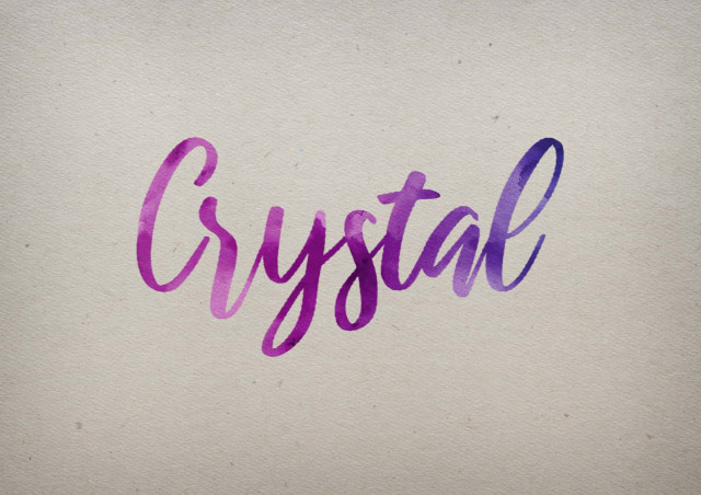 Free photo of Crystal Watercolor Name DP