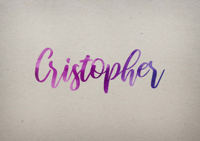 Free photo of Cristopher Watercolor Name DP