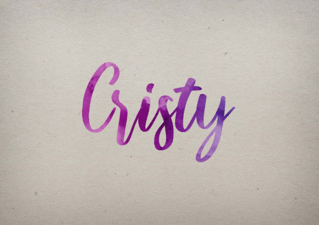 Free photo of Cristy Watercolor Name DP