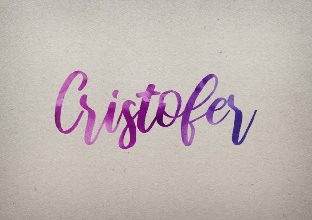 Free photo of Cristofer Watercolor Name DP