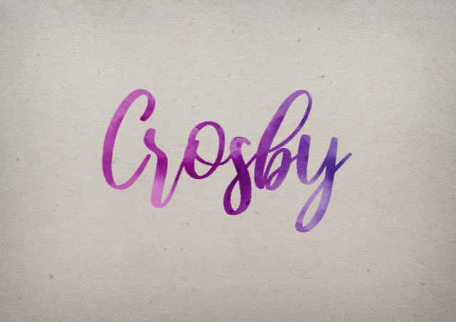 Free photo of Crosby Watercolor Name DP