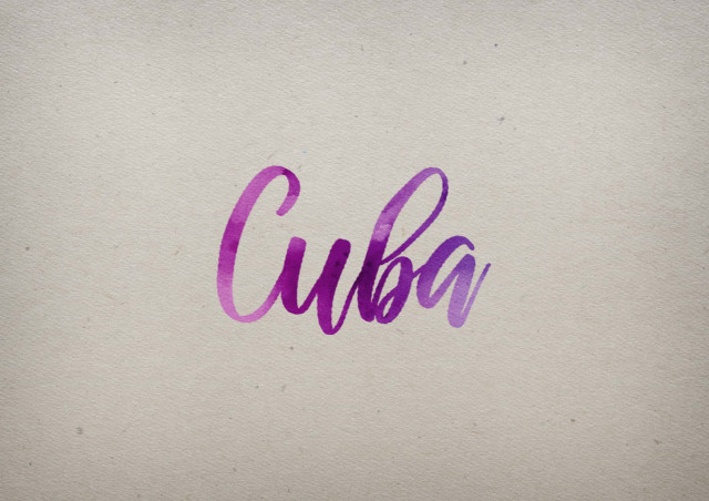 Free photo of Cuba Watercolor Name DP