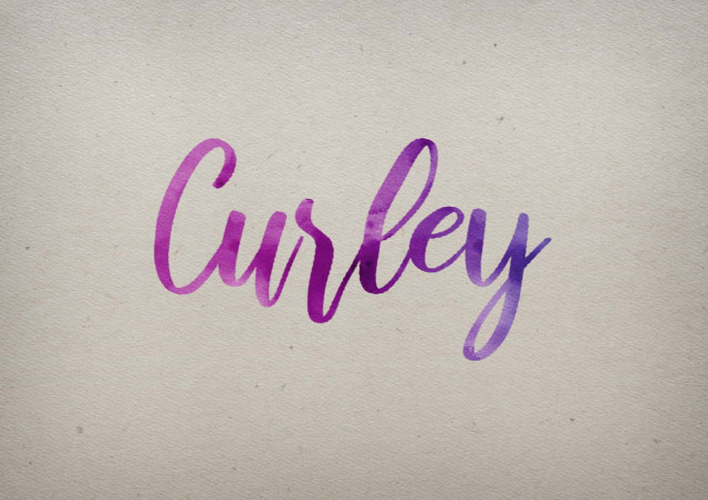 Free photo of Curley Watercolor Name DP