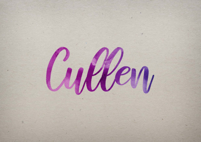 Free photo of Cullen Watercolor Name DP