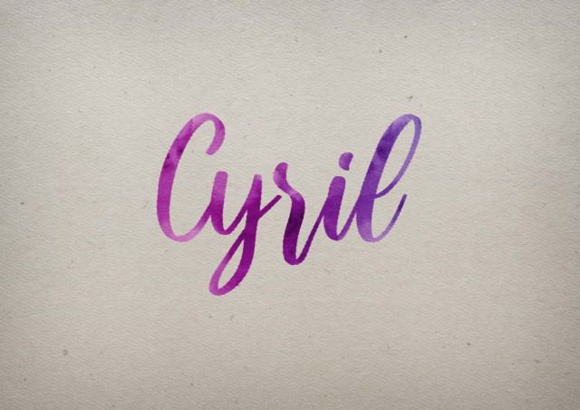 Free photo of Cyril Watercolor Name DP