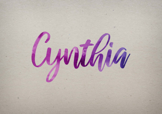 Free photo of Cynthia Watercolor Name DP