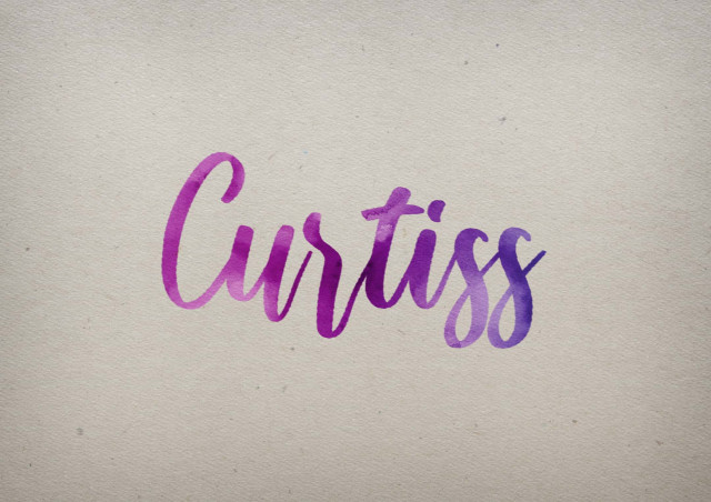 Free photo of Curtiss Watercolor Name DP