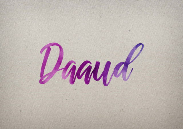 Free photo of Daaud Watercolor Name DP