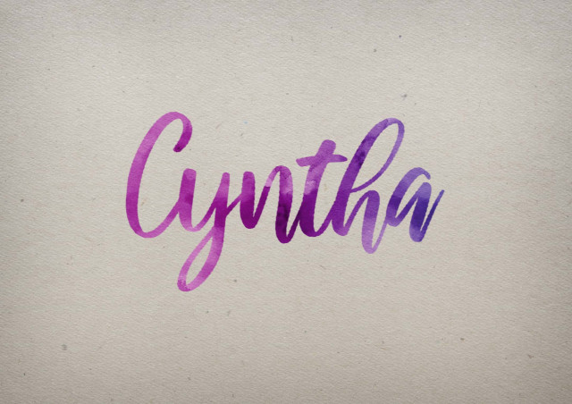 Free photo of Cyntha Watercolor Name DP