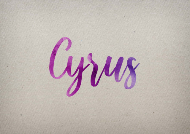 Free photo of Cyrus Watercolor Name DP