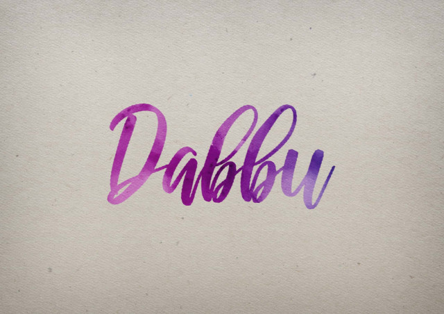 Free photo of Dabbu Watercolor Name DP