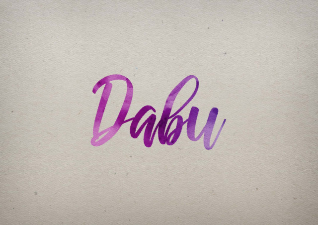 Free photo of Dabu Watercolor Name DP