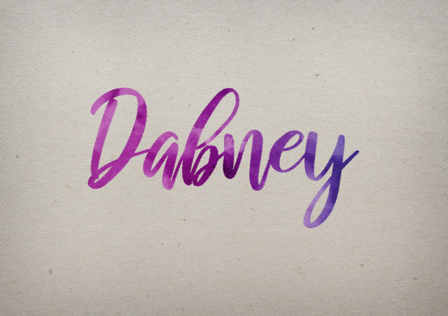 Free photo of Dabney Watercolor Name DP