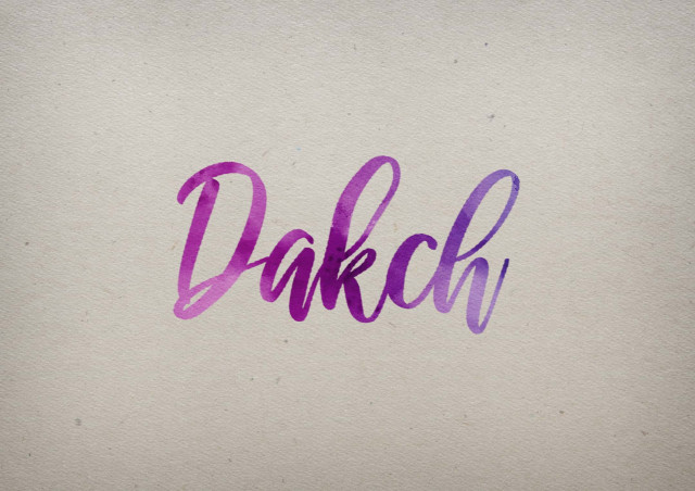 Free photo of Dakch Watercolor Name DP