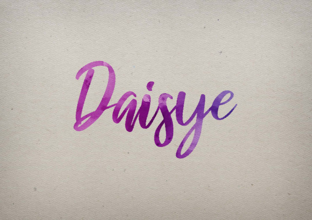 Free photo of Daisye Watercolor Name DP