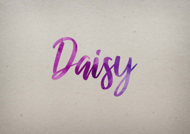 Free photo of Daisy Watercolor Name DP