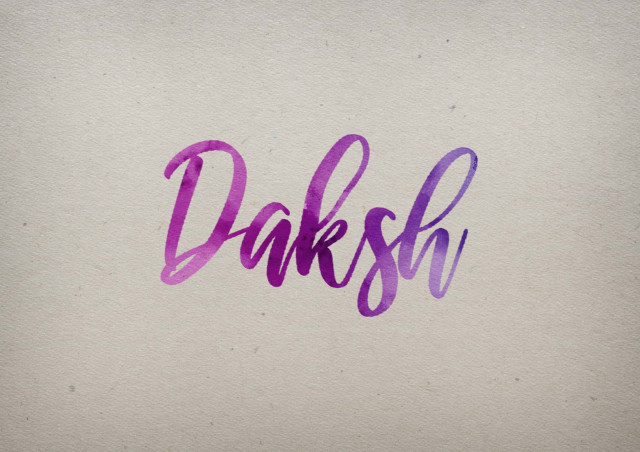 Free photo of Daksh Watercolor Name DP