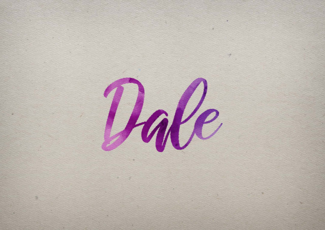 Free photo of Dale Watercolor Name DP