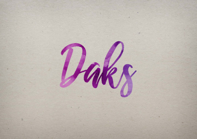 Free photo of Daks Watercolor Name DP