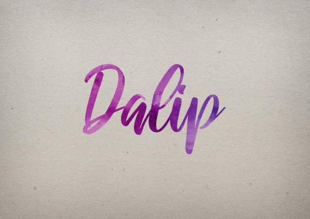 Free photo of Dalip Watercolor Name DP