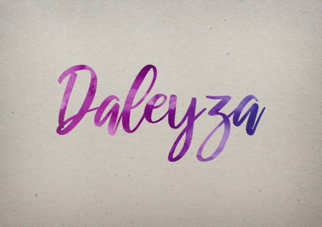 Free photo of Daleyza Watercolor Name DP