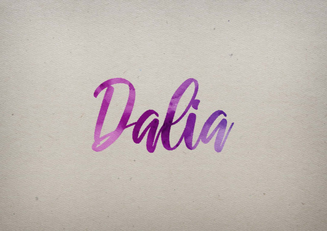 Free photo of Dalia Watercolor Name DP