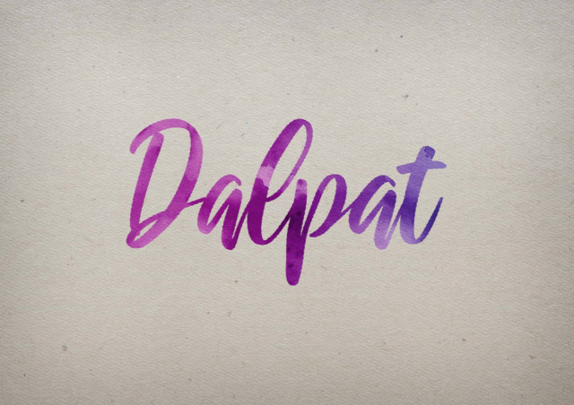 Free photo of Dalpat Watercolor Name DP
