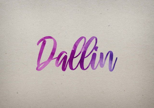 Free photo of Dallin Watercolor Name DP