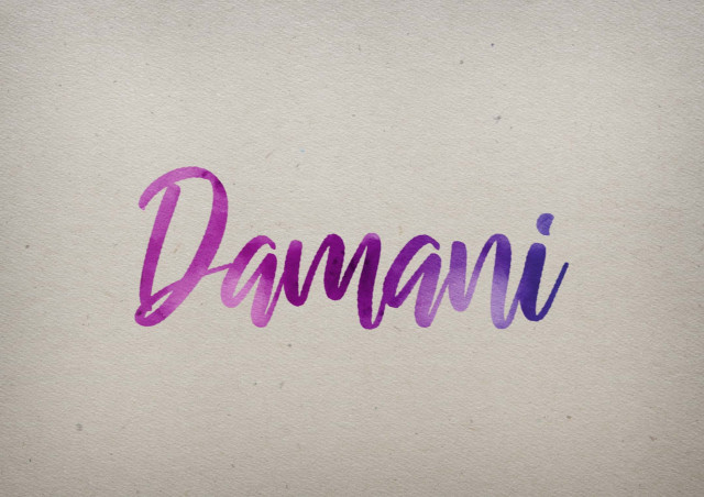 Free photo of Damani Watercolor Name DP