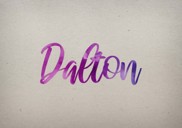 Free photo of Dalton Watercolor Name DP