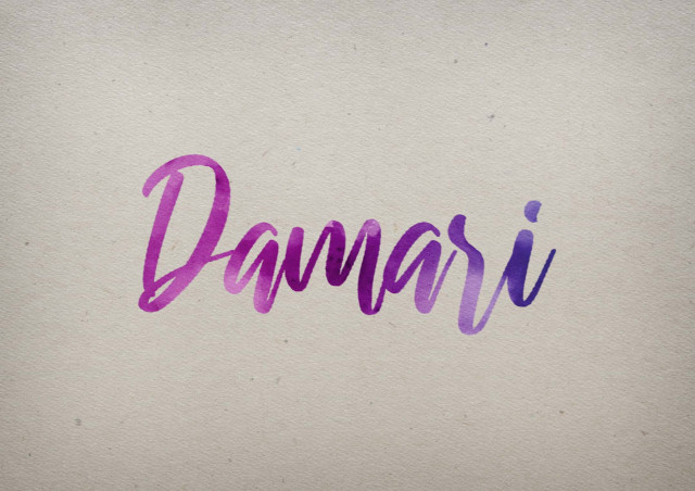 Free photo of Damari Watercolor Name DP