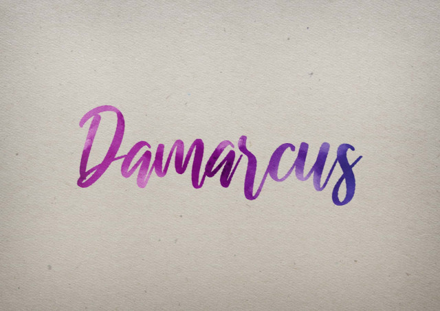 Free photo of Damarcus Watercolor Name DP