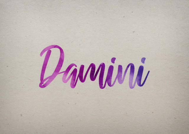 Free photo of Damini Watercolor Name DP