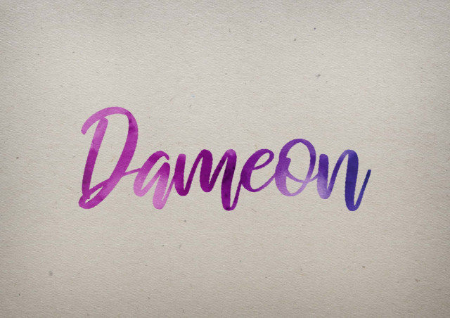 Free photo of Dameon Watercolor Name DP