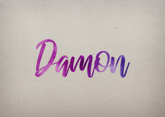 Free photo of Damon Watercolor Name DP