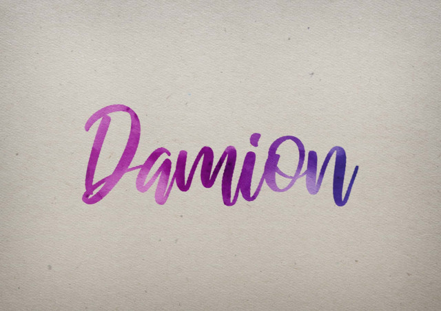 Free photo of Damion Watercolor Name DP