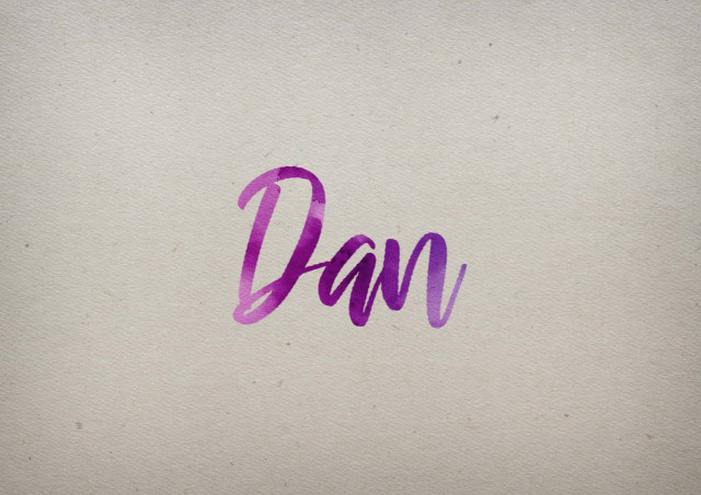 Free photo of Dan Watercolor Name DP