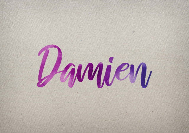 Free photo of Damien Watercolor Name DP