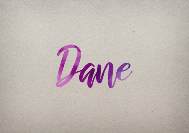 Free photo of Dane Watercolor Name DP